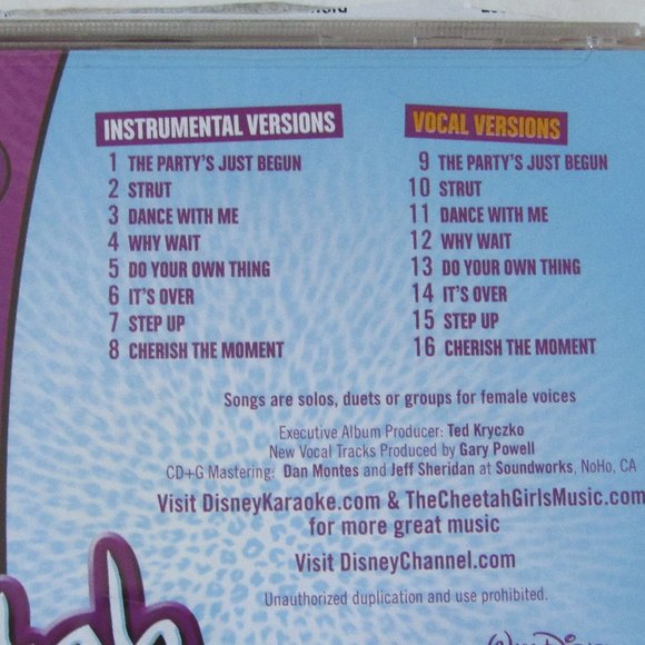 Karaoke The Cheetah Girls 2 CD - Picture 3 of 5